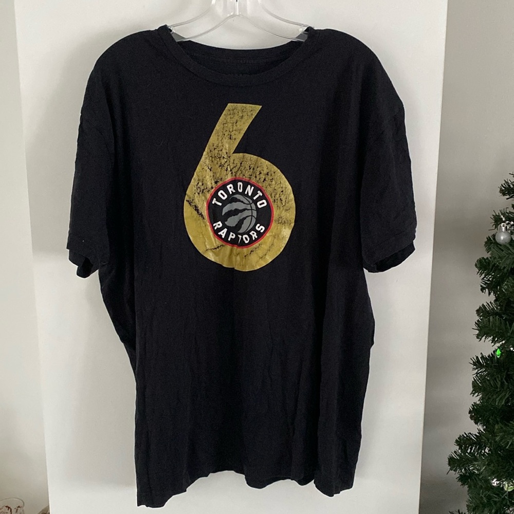NBA TORONTO RAPTORS 6 SIX black tee shirt XXL